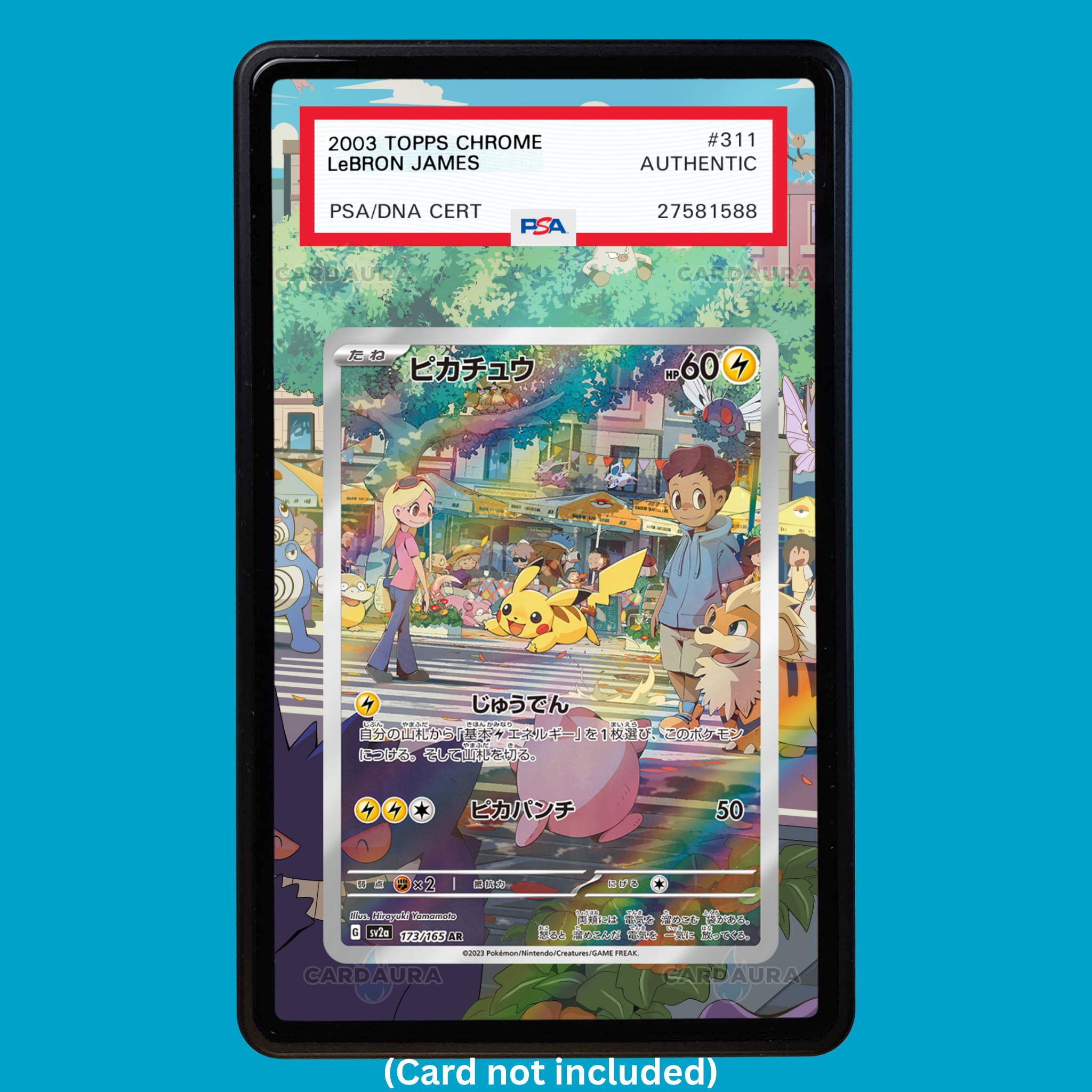 Pikachu 173/165 151 (Graded) Display Case