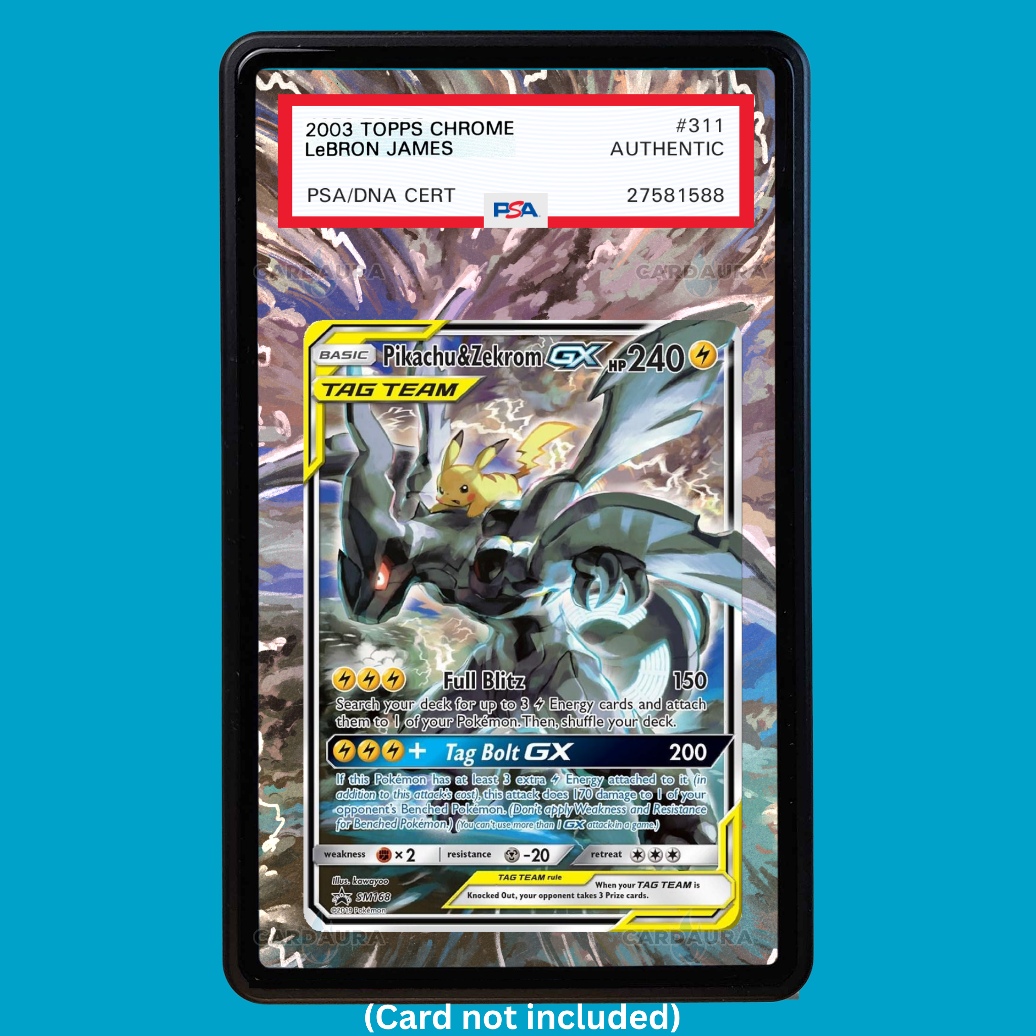 Pikachu & Zekrom Promo Tag Team (Graded) Display Case