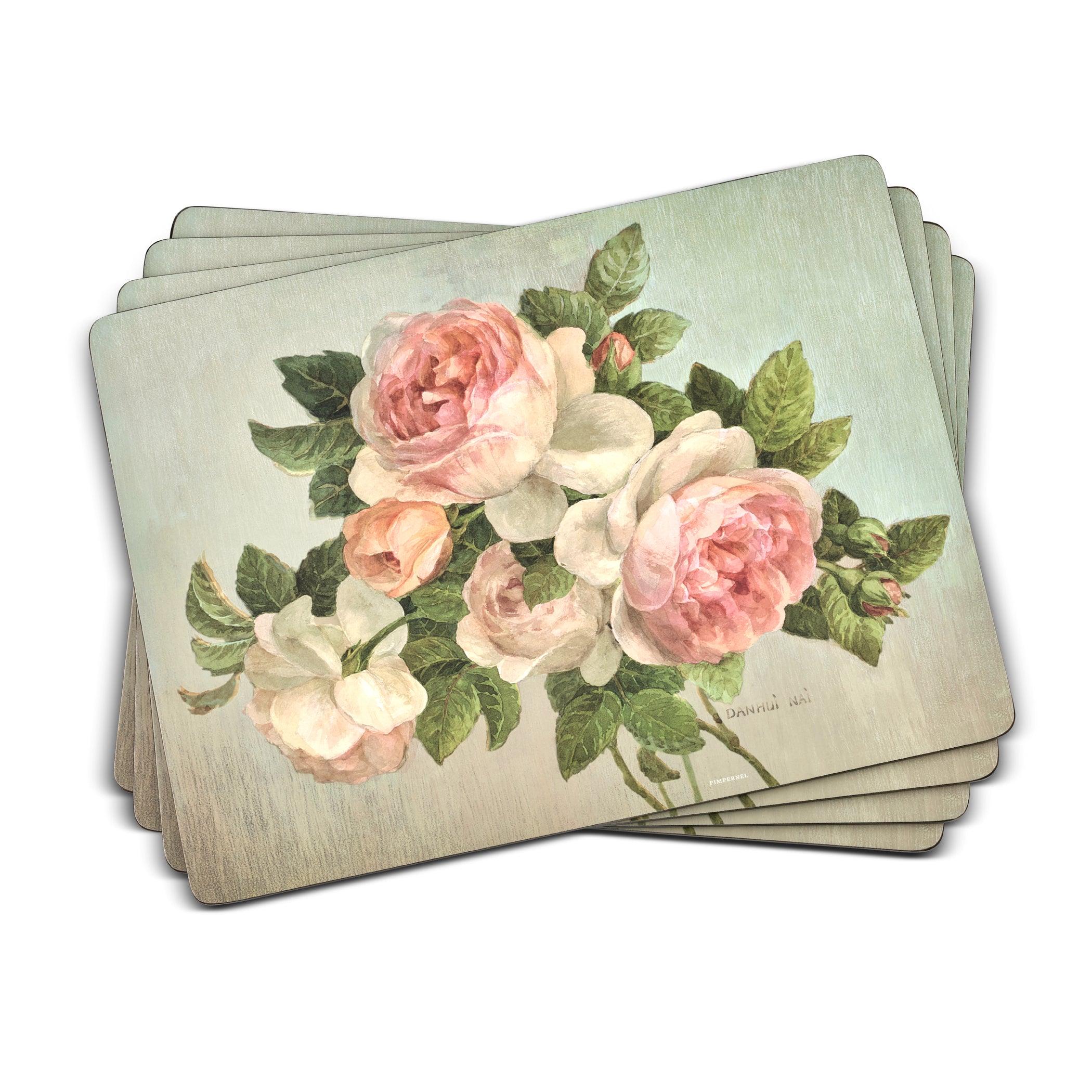 Pimpernel - Antique Rose Set of 4 Placemats | 15.7 x 11.7 Inch