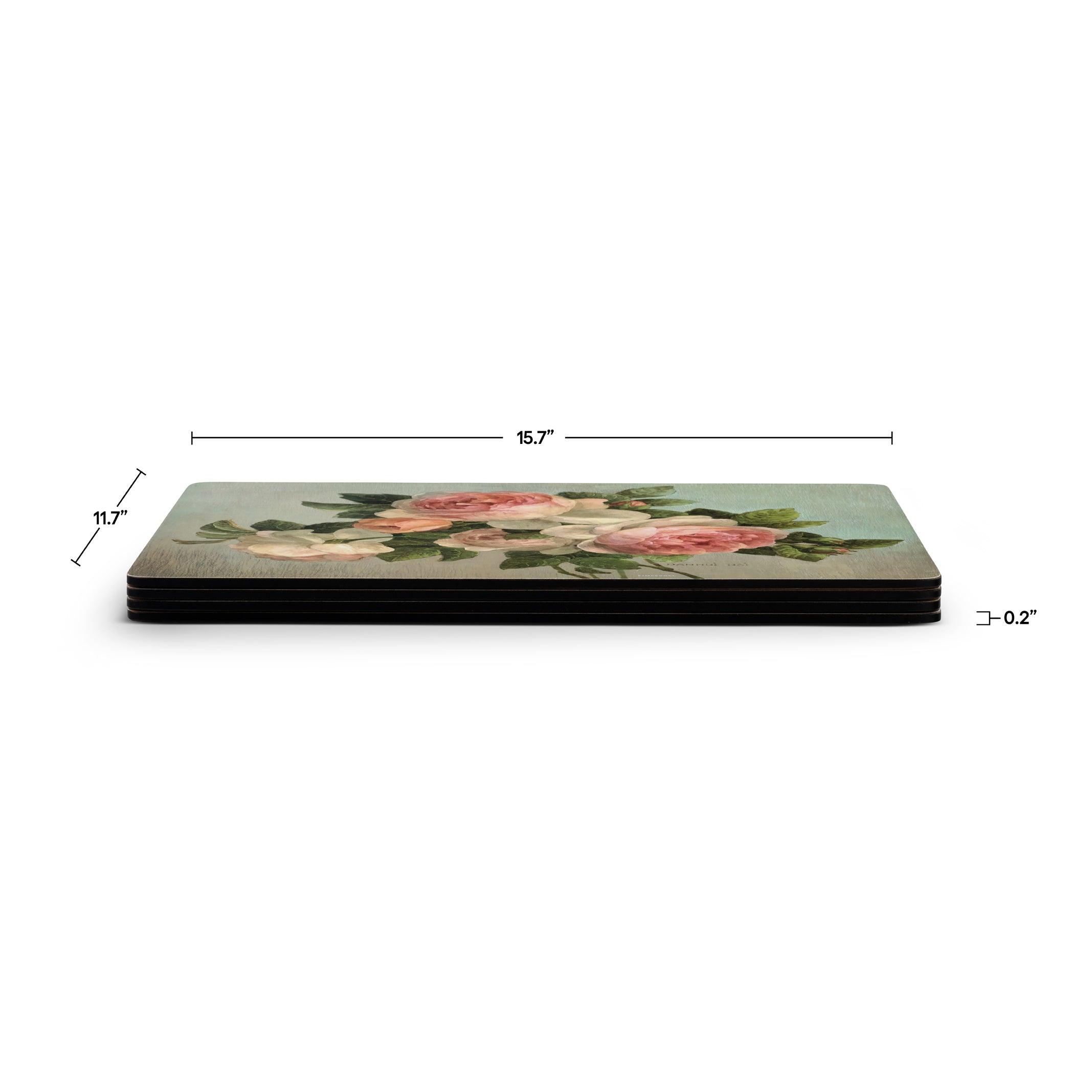 Pimpernel - Antique Rose Set of 4 Placemats | 15.7 x 11.7 Inch