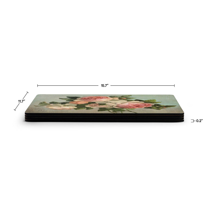 Pimpernel - Antique Rose Set of 4 Placemats | 15.7 x 11.7 Inch