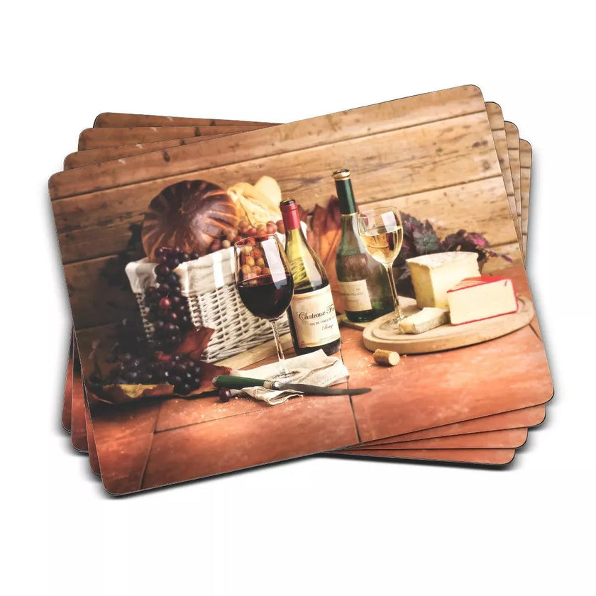 Pimpernel - Artisan Wine Set of 4 Placemats | 15.7 x 11.7 Inch