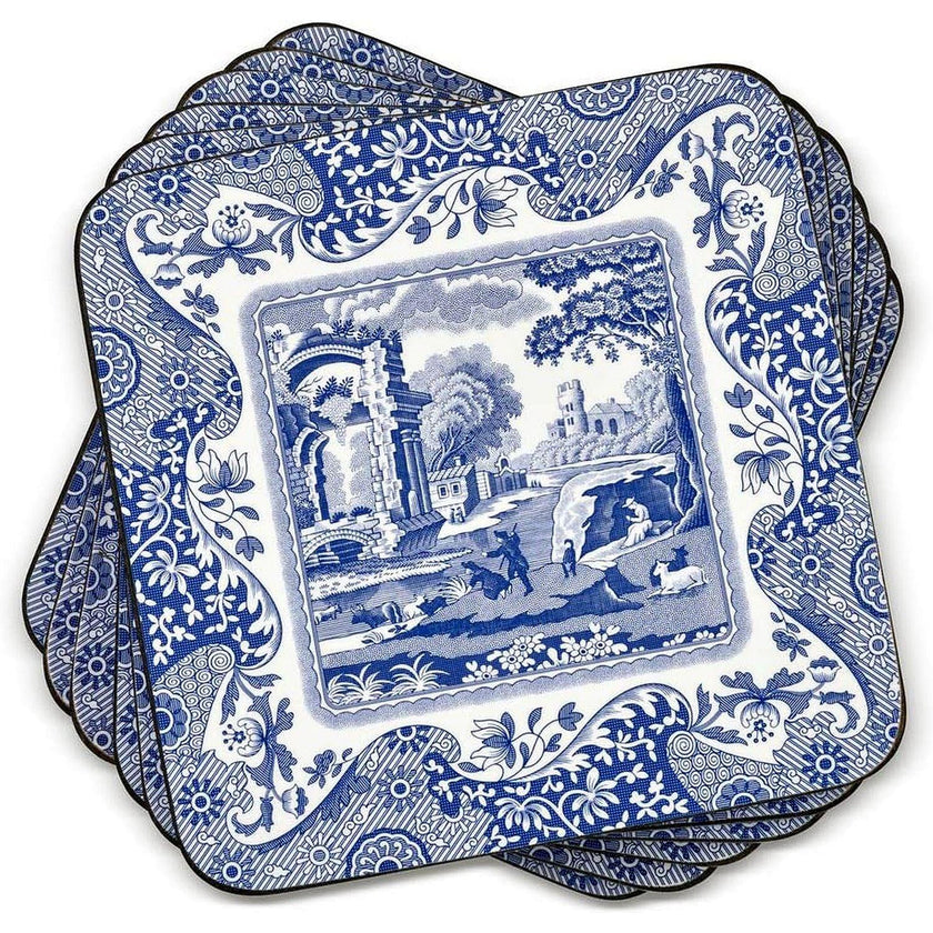 Pimpernel - Blue Italian Coasters (Set of 6) | 4 x 4 Inches