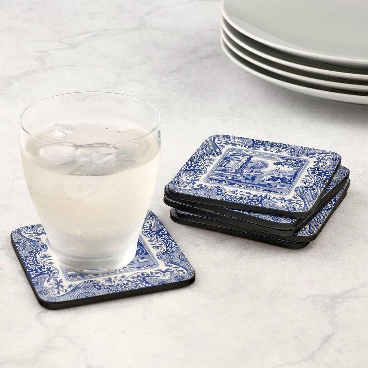 Pimpernel - Blue Italian Coasters (Set of 6) | 4 x 4 Inches