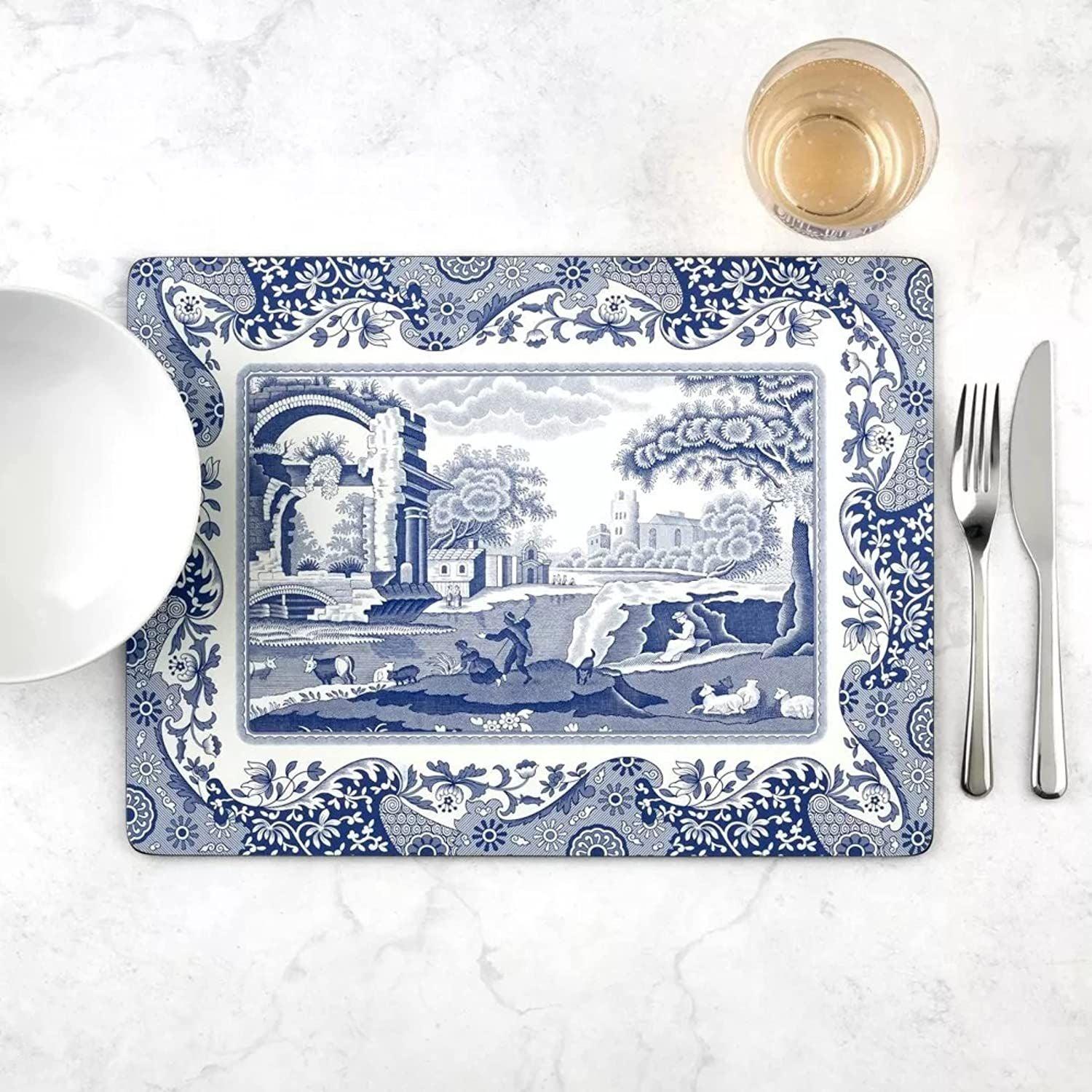 Pimpernel - Blue Italian Placemats (Set of 4) | 16 x 12 Inches