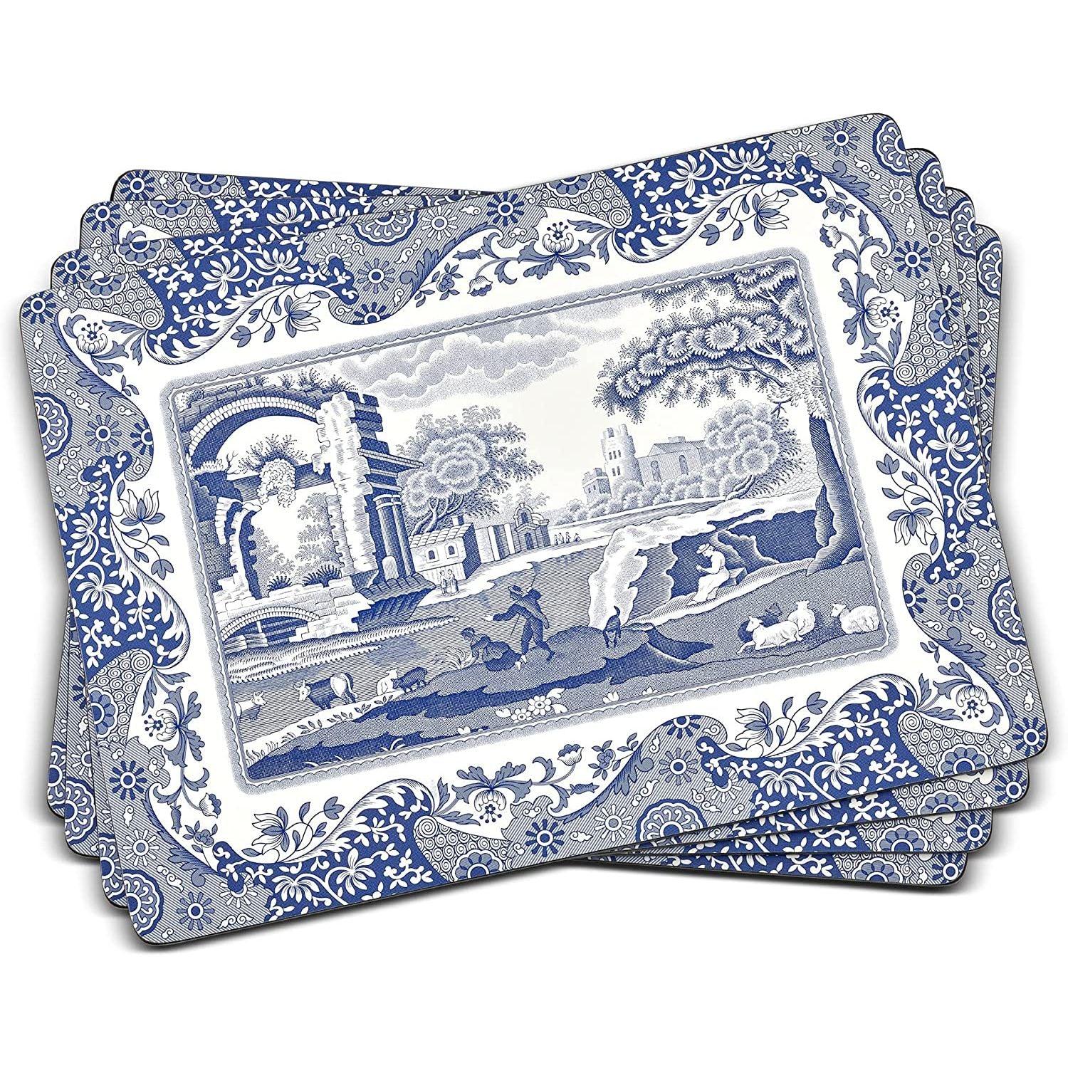 Pimpernel - Blue Italian Placemats (Set of 4) | 16 x 12 Inches