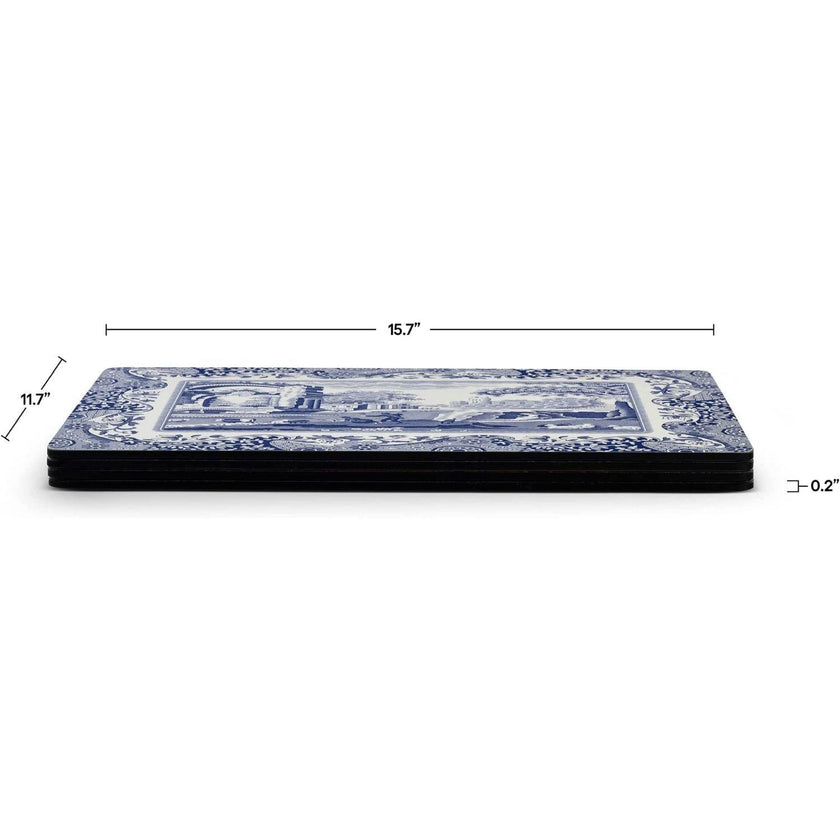 Pimpernel - Blue Italian Placemats (Set of 4) | 16 x 12 Inches