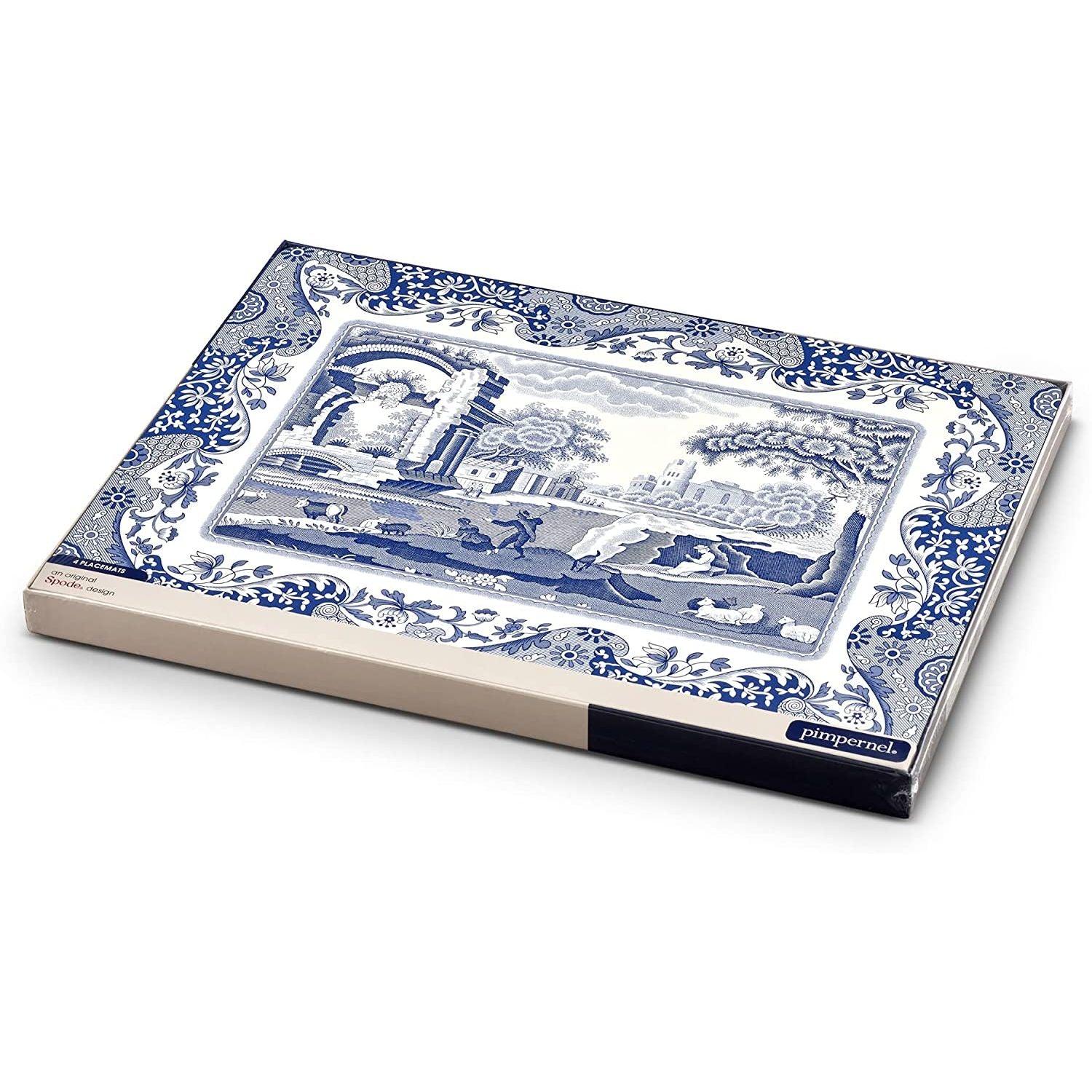 Pimpernel - Blue Italian Placemats (Set of 4) | 16 x 12 Inches