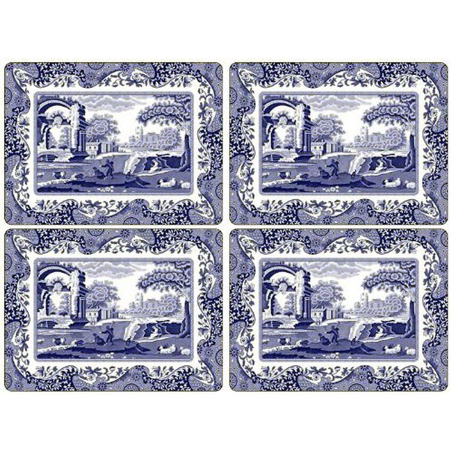 Pimpernel - Blue Italian Placemats (Set of 4) | 16 x 12 Inches