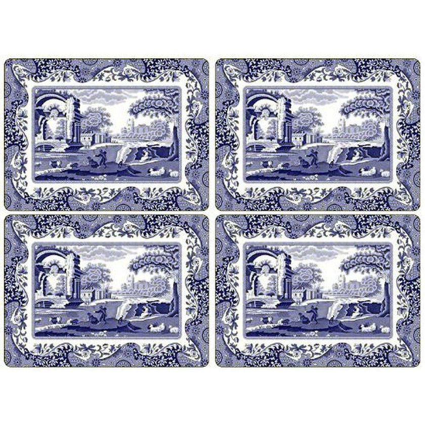 Pimpernel - Blue Italian Placemats (Set of 4) | 16 x 12 Inches