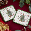 Pimpernel - Christmas Tree Polka Dot S/6 Coaster 4
