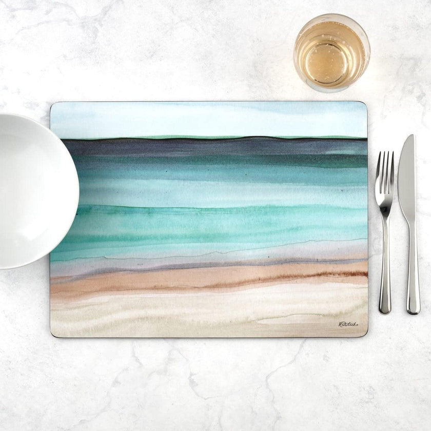 Pimpernel - Coastal Shore Set of 4 Placemats | 15.7 x 11.7 Inches