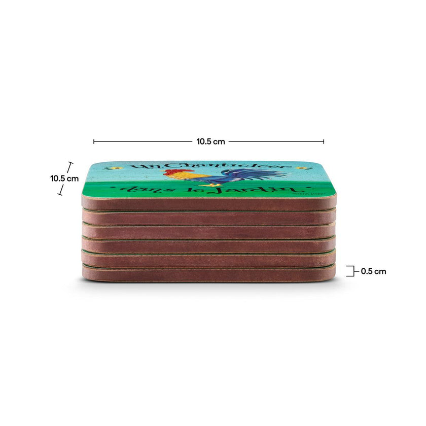Pimpernel - Dans Le Jardin Set of 6 Coasters | 4 x 4 Inches