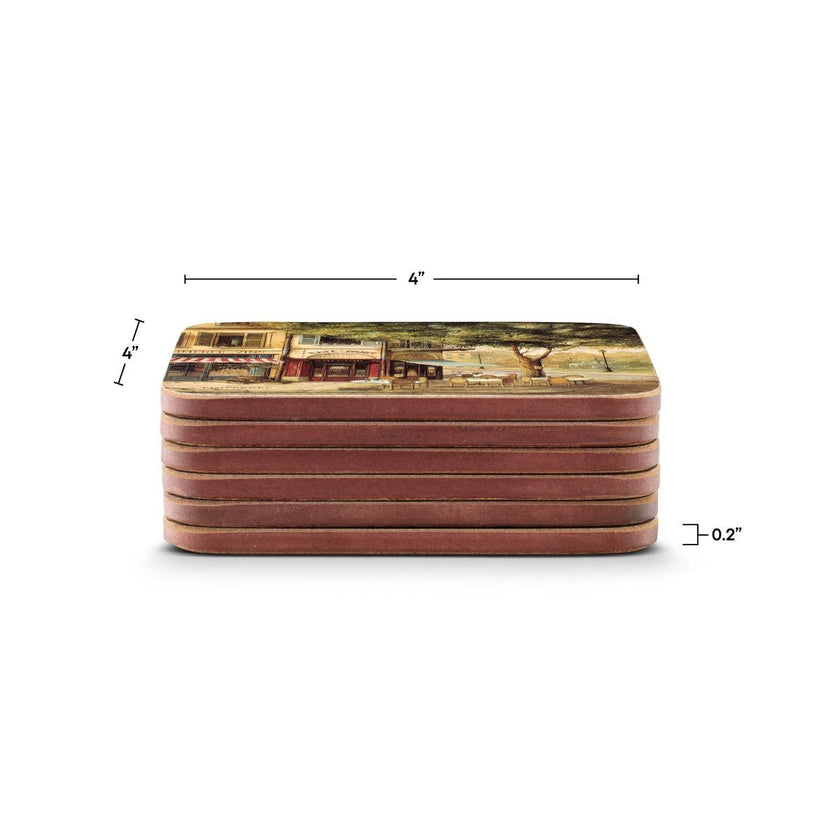 Pimpernel - Parisian Scenes Set of 6 Coasters | 4 x 4 Inches