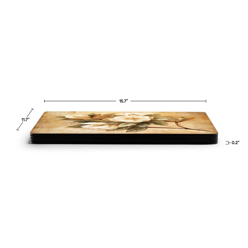 Pimpernel - Sugar Magnolia Placemats Set | 15.7 x 11.7 in