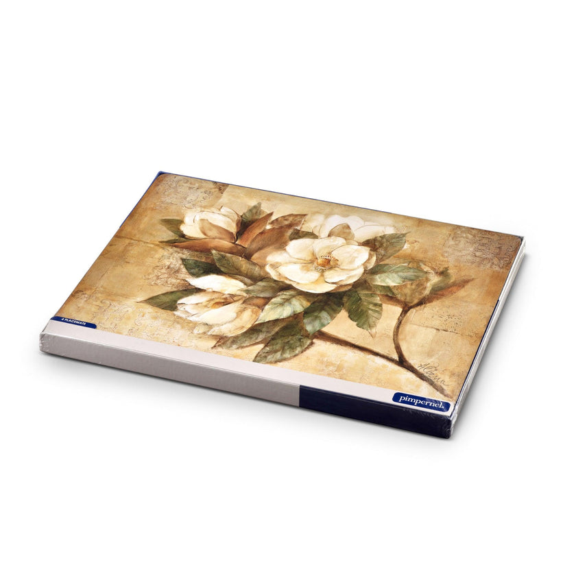 Pimpernel - Sugar Magnolia Placemats Set | 15.7 x 11.7 in