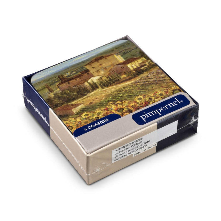 Pimpernel - Tuscany Set of 6 Coasters | 4 x 4 Inches