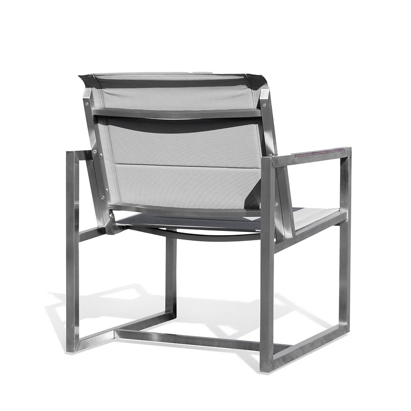 Pine Stainless Steel & Teak Outdoor Sling Chair