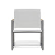 Pine Stainless Steel & Teak Outdoor Sling 2 Chairs Bistro Set