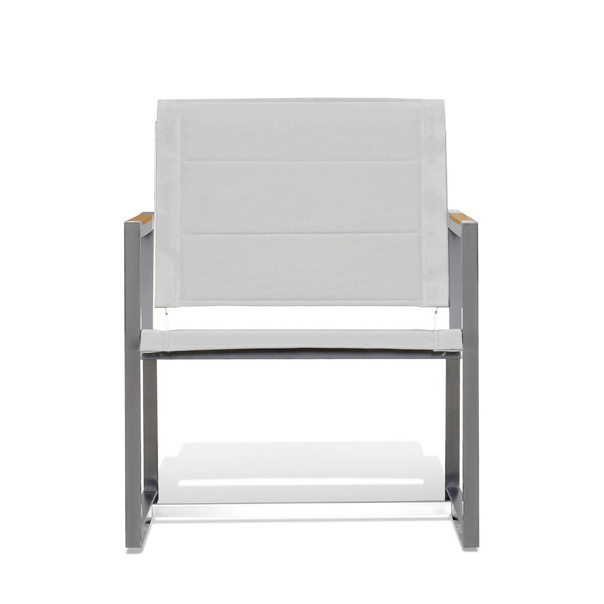 Pine Stainless Steel & Teak Outdoor Sling 2 Chairs Bistro Set