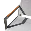 Pine Stainless Steel & Teak Outdoor Sling 2 Chairs Bistro Set