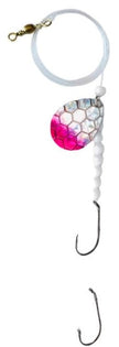 Double Hook Colorado Spinner – Pink Scale Blade Lure