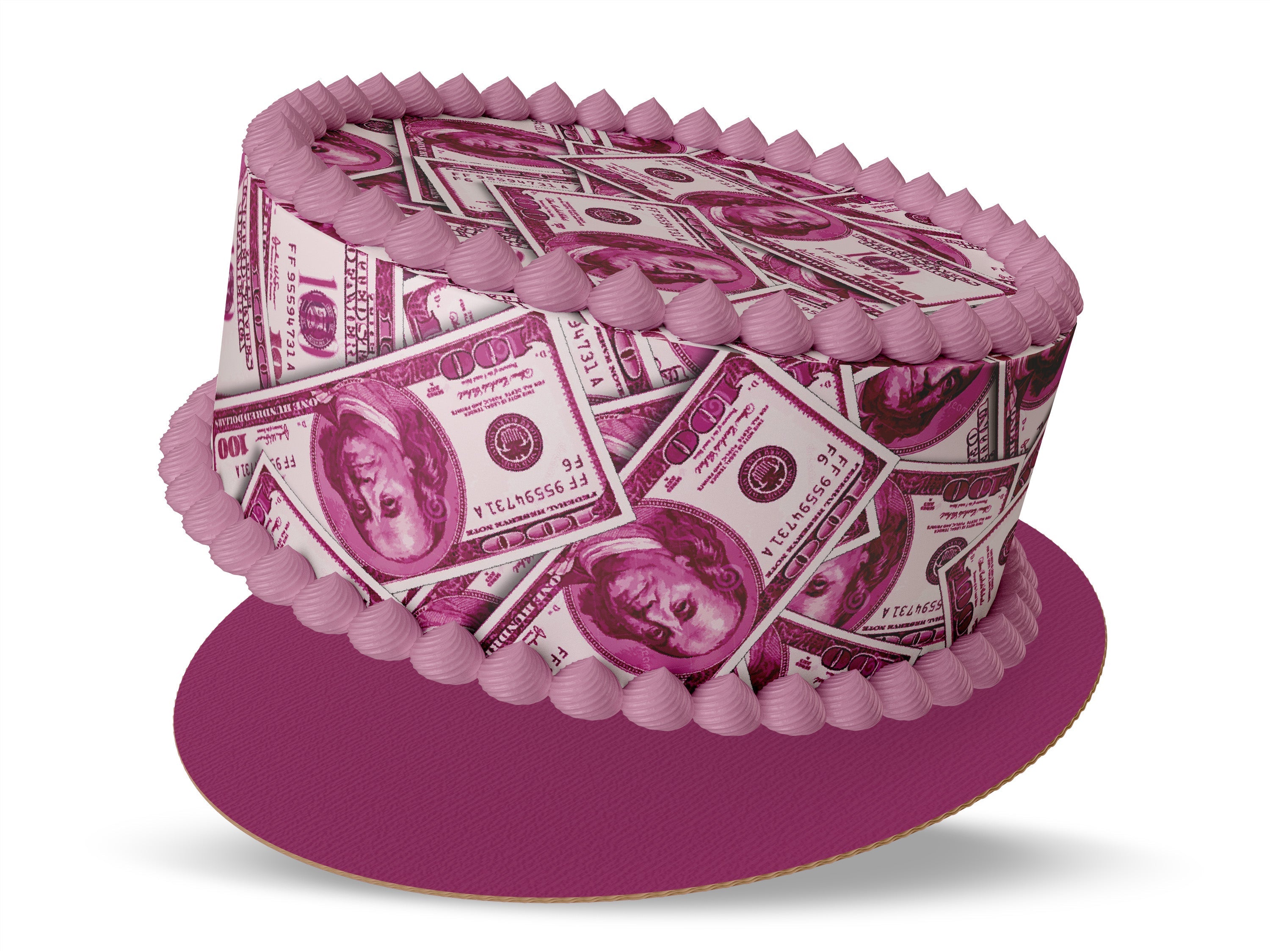 Edible Pink Bills Cake Topper