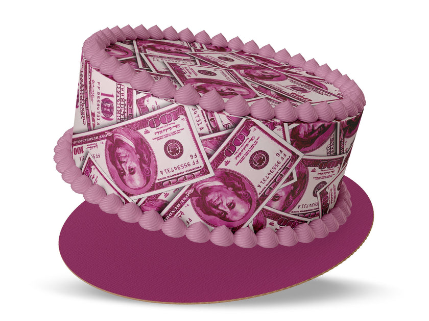 Edible Pink Bills Cake Topper