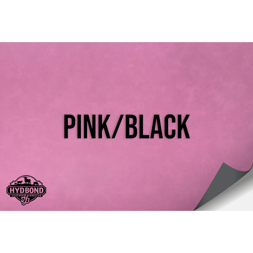 NO ADHESIVE PINK/BLACK LEATHERETTE SHEET (12