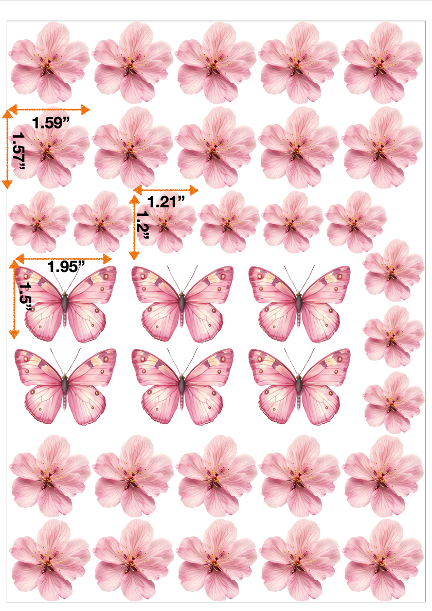 Edible Butterflies Cake Decorations