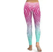 Pink+Turquoise Mandala Weave Yoga/Workout Leggings