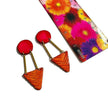 Black & Gold Art Deco Earrings Handmade- 