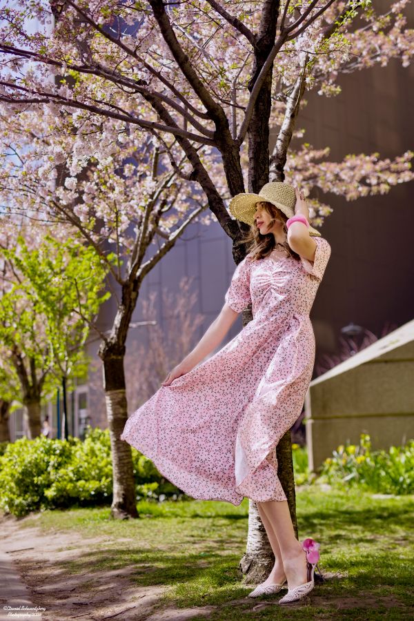 Floral Puff Sleeve Maxi Dress