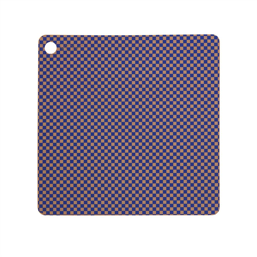 Placemat Checker - Pack of 2 - Optic Blue