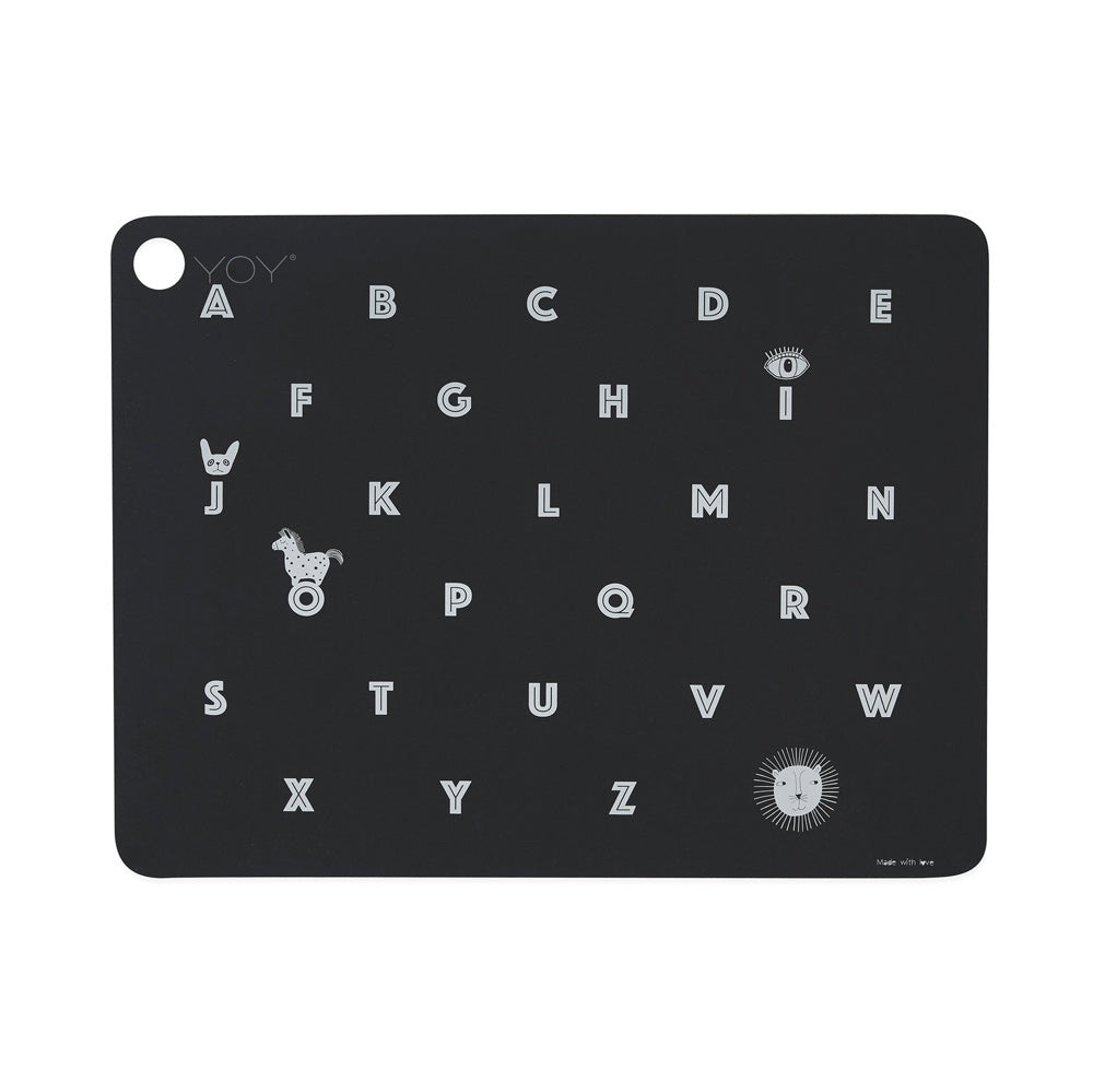 Placemat Alphabet - Anthracite