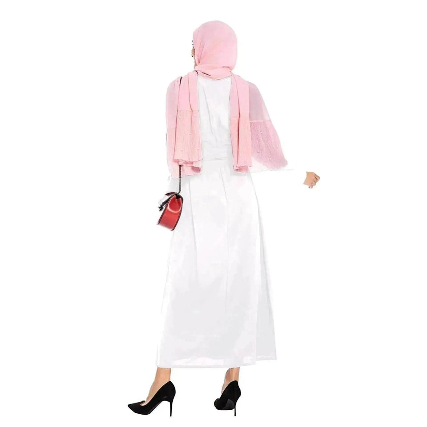 Plain Color Simple Saudi Arabian Arab  Dress