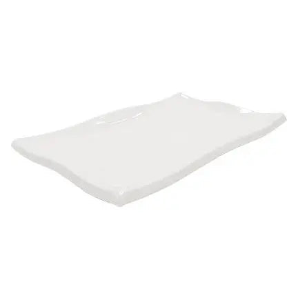 Plat rectangulaire avec bordure en vague