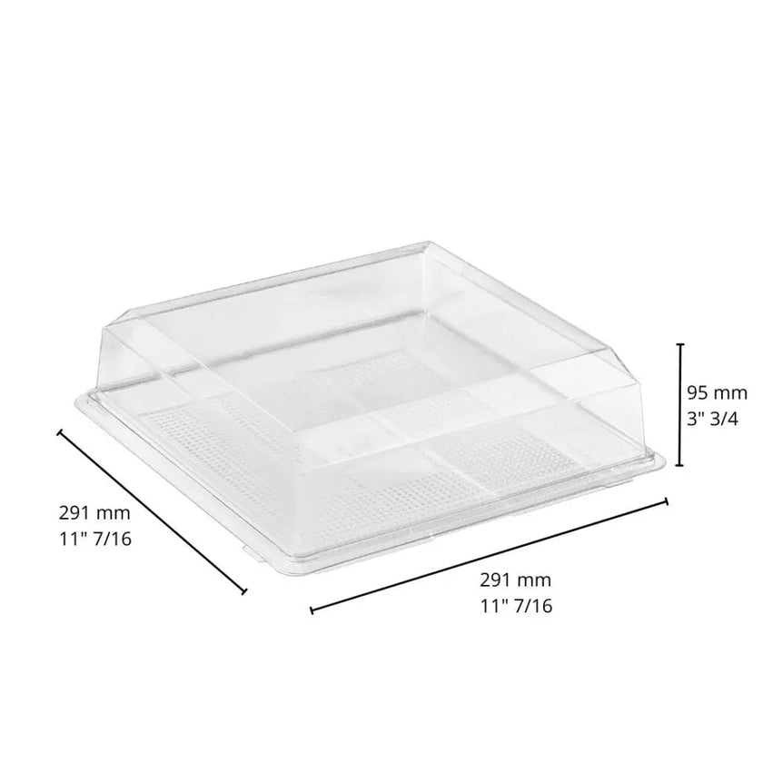 Plateau festif transparent avec couvercle – 3 formats pour présentation élégante