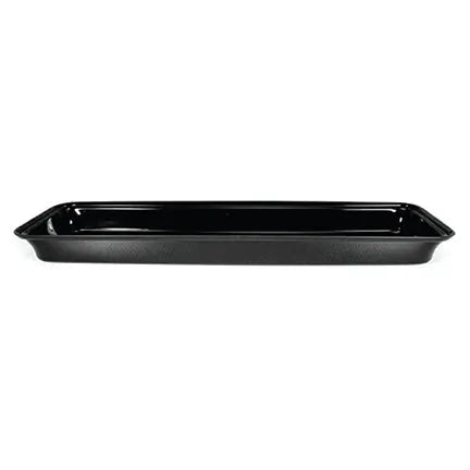 Plateau rectangulaire noir 24 x 6 x 2 pouces pour présentation alimentaire