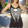 Women's Rhinestone Skull & Wings Tank Top
