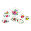 Playwell - 13Pc Floral Porcelain Tea Setin Carry Case