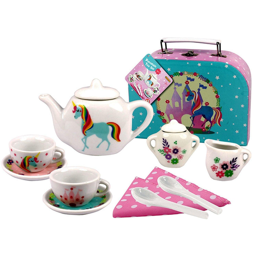 Playwell - 13Pc Unicorn Mini Porcelain Tea Set