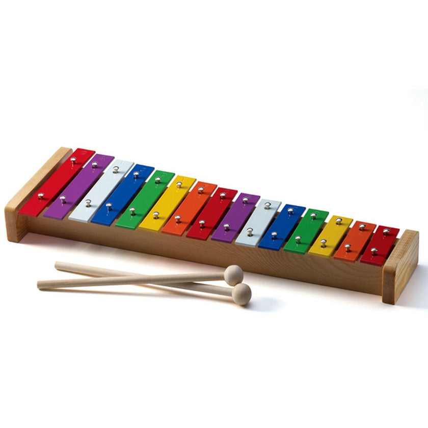 Playwell - Xylophone en métal 15 touches - Couleurs assorties