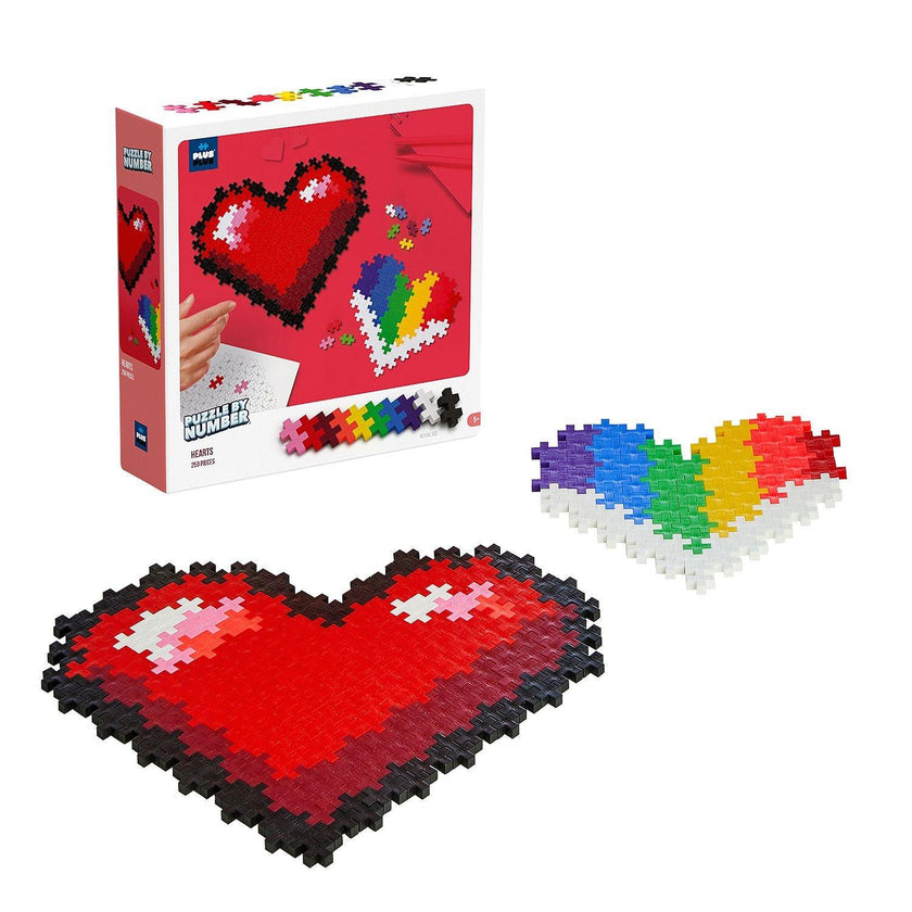 Plus-Plus - Puzzle By Number - Hearts - 250Pc
