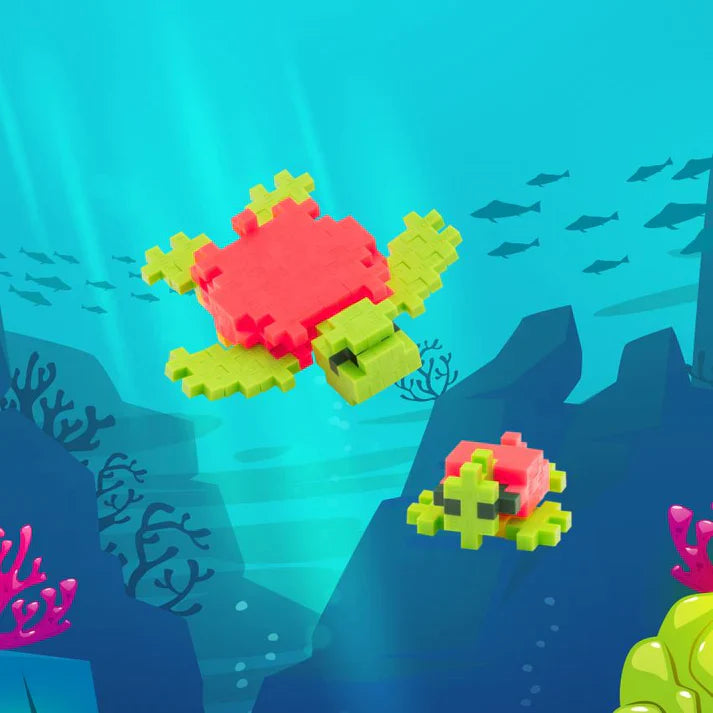 Plus-Plus - Tube - Tortue de mer - 70 pièces