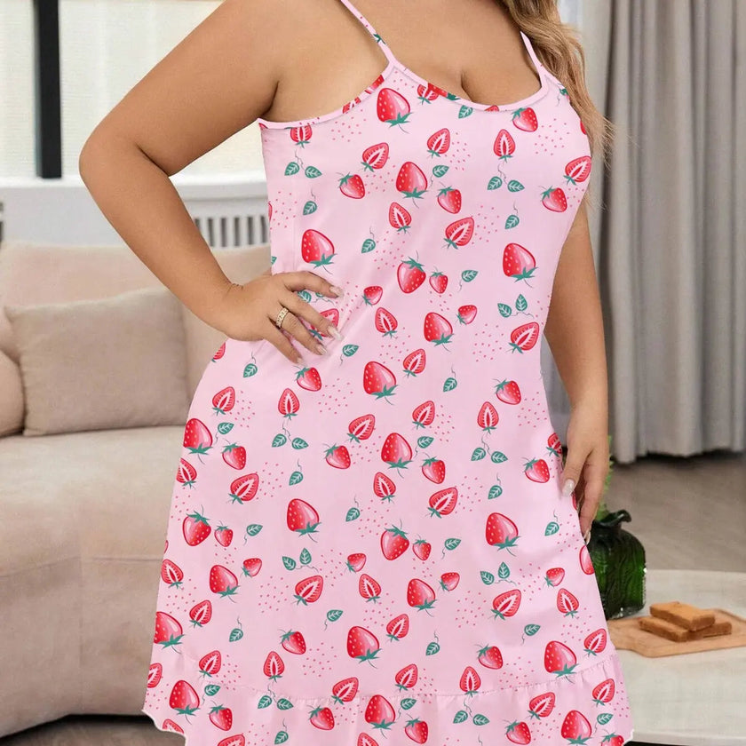 Plus Size Pajamas For Women Round Neck Thin