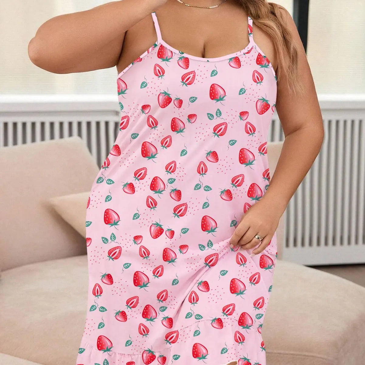 Plus Size Pajamas For Women Round Neck Thin