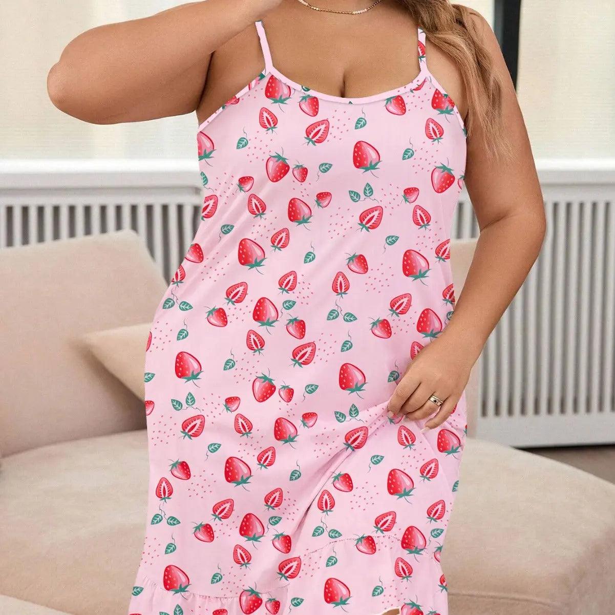 Plus Size Pajamas For Women Round Neck Thin