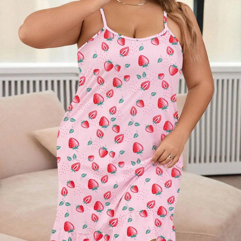 Plus Size Pajamas For Women Round Neck Thin