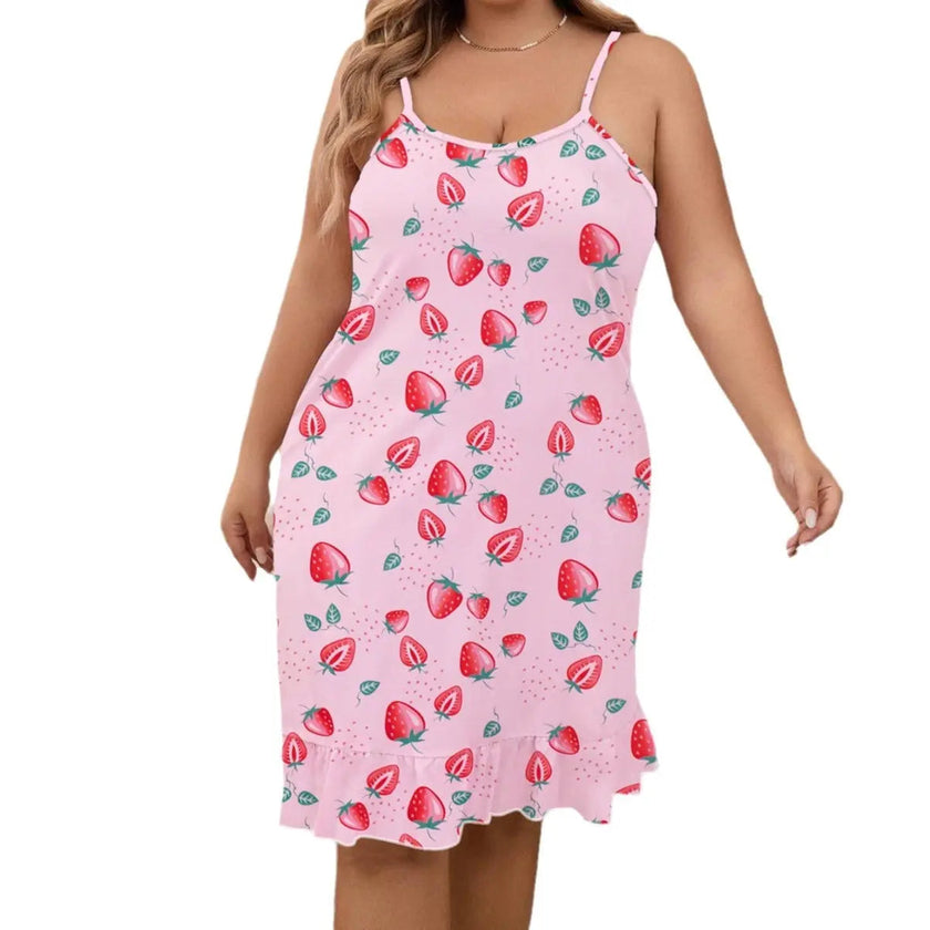 Plus Size Pajamas For Women Round Neck Thin